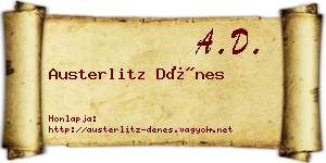 Austerlitz Dénes névjegykártya